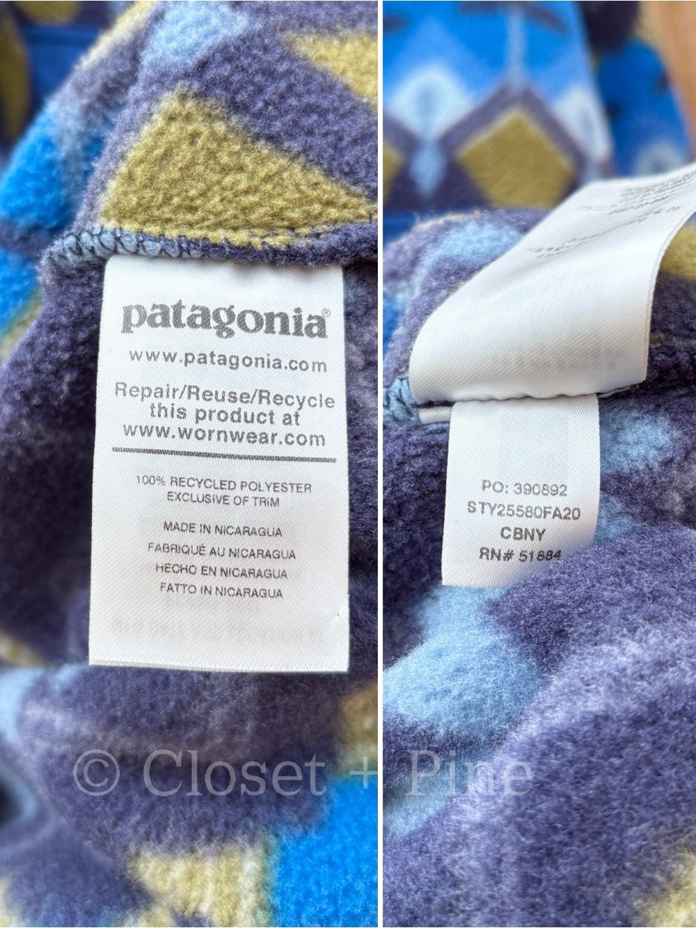 Patagonia Synchilla Snap-T Fleece Pullover Companions Big New Navy Blue Size XL - Picture 10 of 17